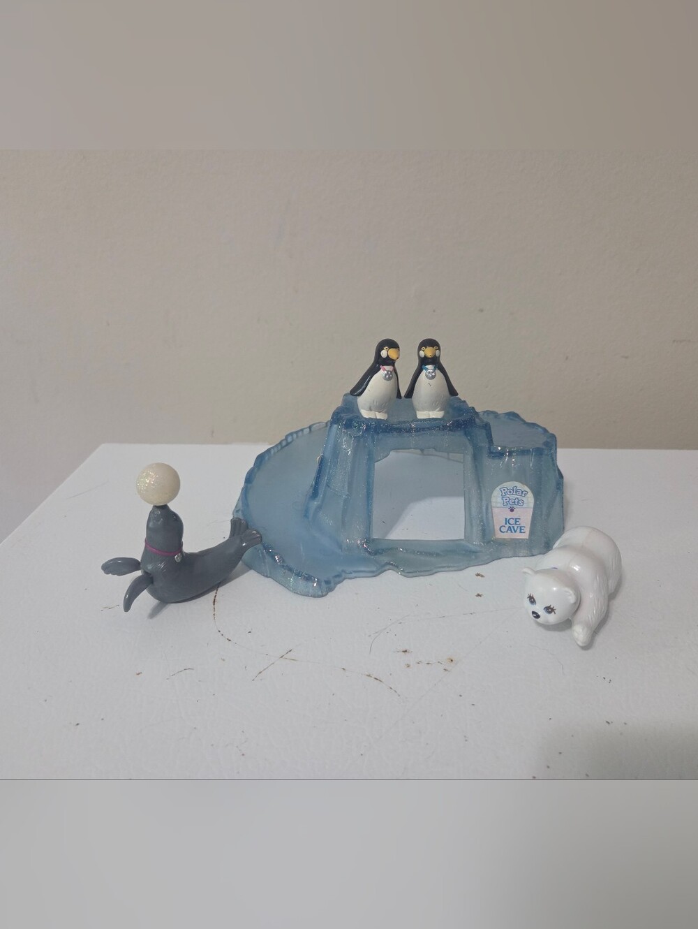 1993 Kenner Littlest Pet Shop Polar Pets Ice Cave playset.